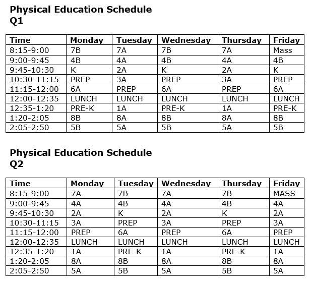 schedule-st-pius-x